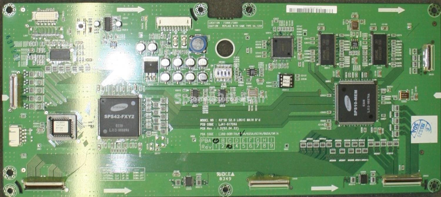 Philips 42PF9945 - Logic Ctrl - LJ92-00818A - LJ41-01724A Rev 1.2 - 42SD S2.0 LOGIC MAIN Bd