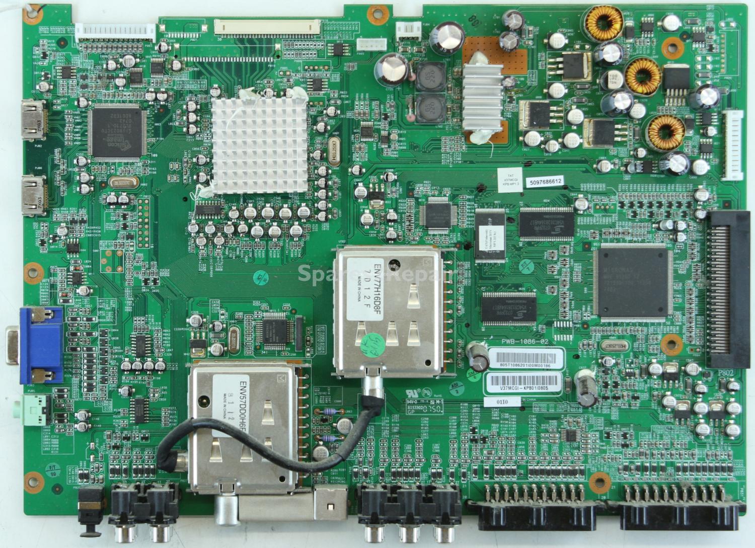 Clarity CTVL37W2HDF - Main AV - PWB-1086-02 - V42MMGI-KPB