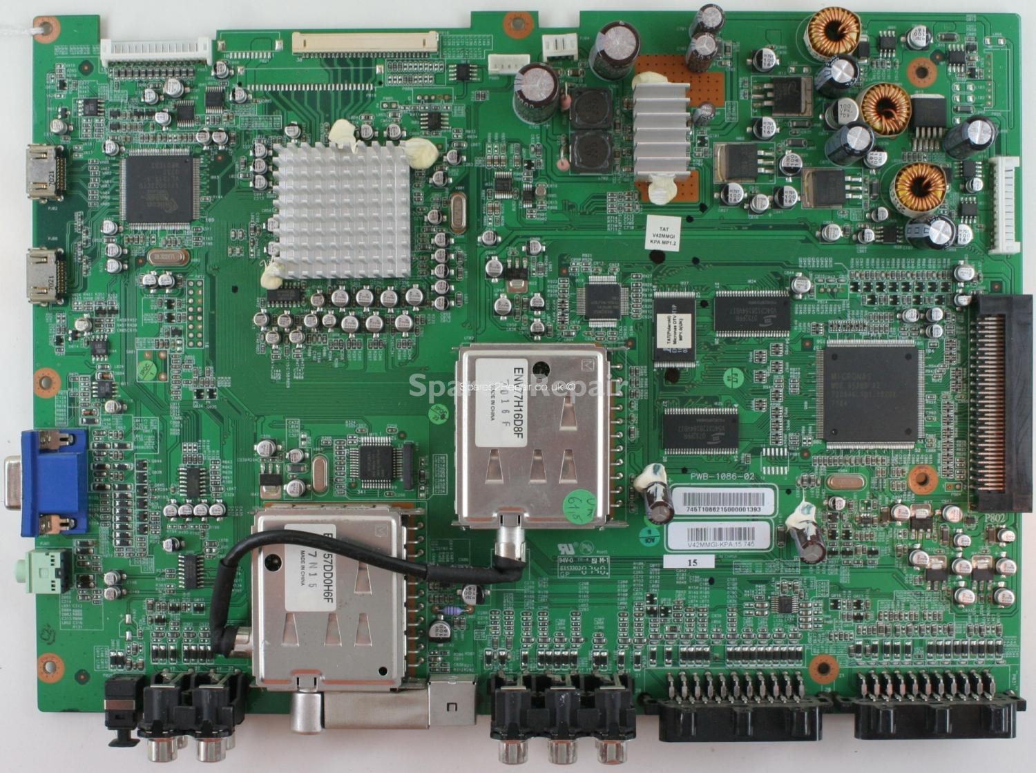 Clarity CTVL42W2HDF - Main AV - PWB-1086-02 - V42MMGI-KAP 15 745