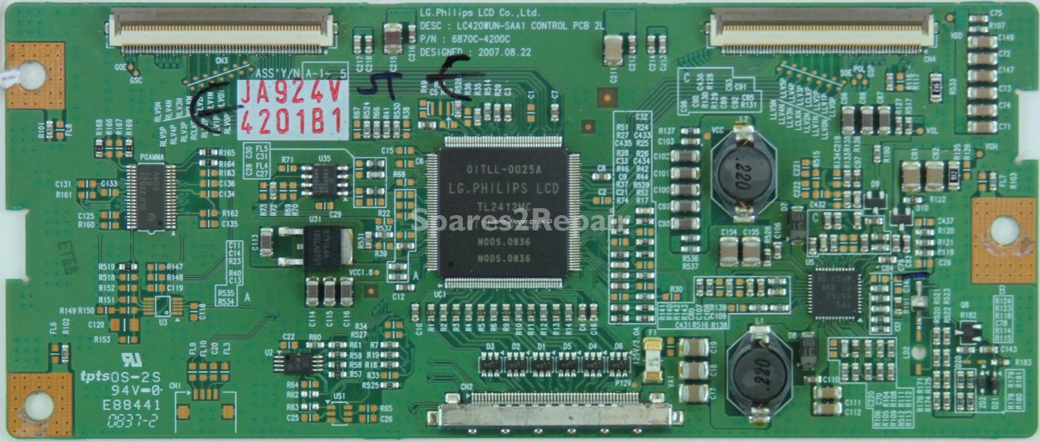 LG 42LG5010 - T-Con - 6870C-4200C - 6871L-4201B - LC420WUN-SAA1 CONTROL PCB 2L