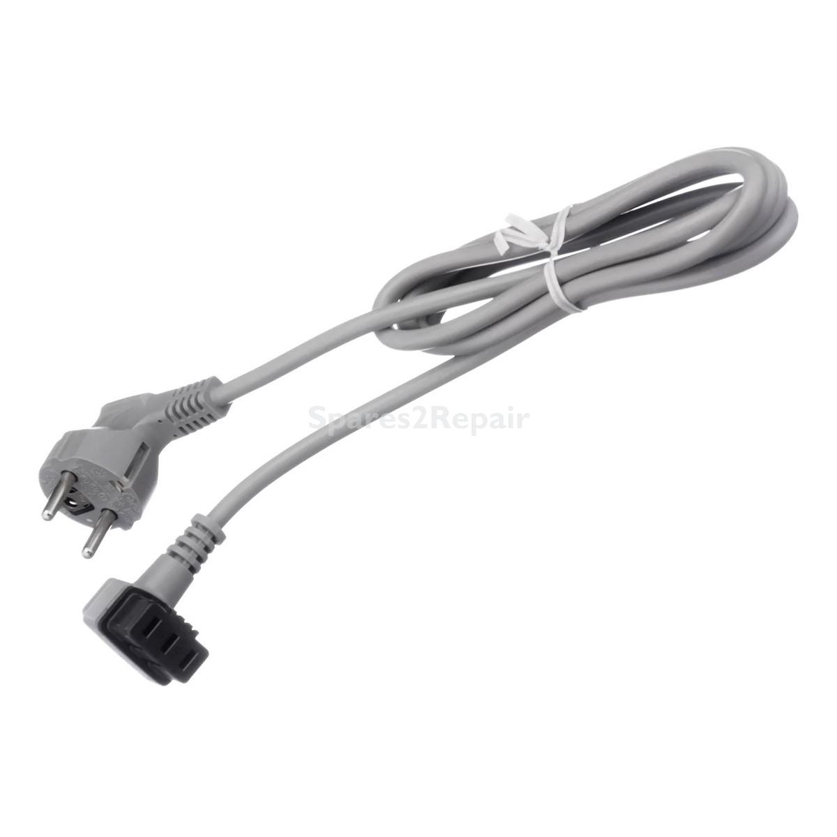 Compatible for BSH Bosch, Neff, Siemens Multi-Model Fitting Dishwasher 2-Pin EU Mains Plug & Power Supply Cord Cable