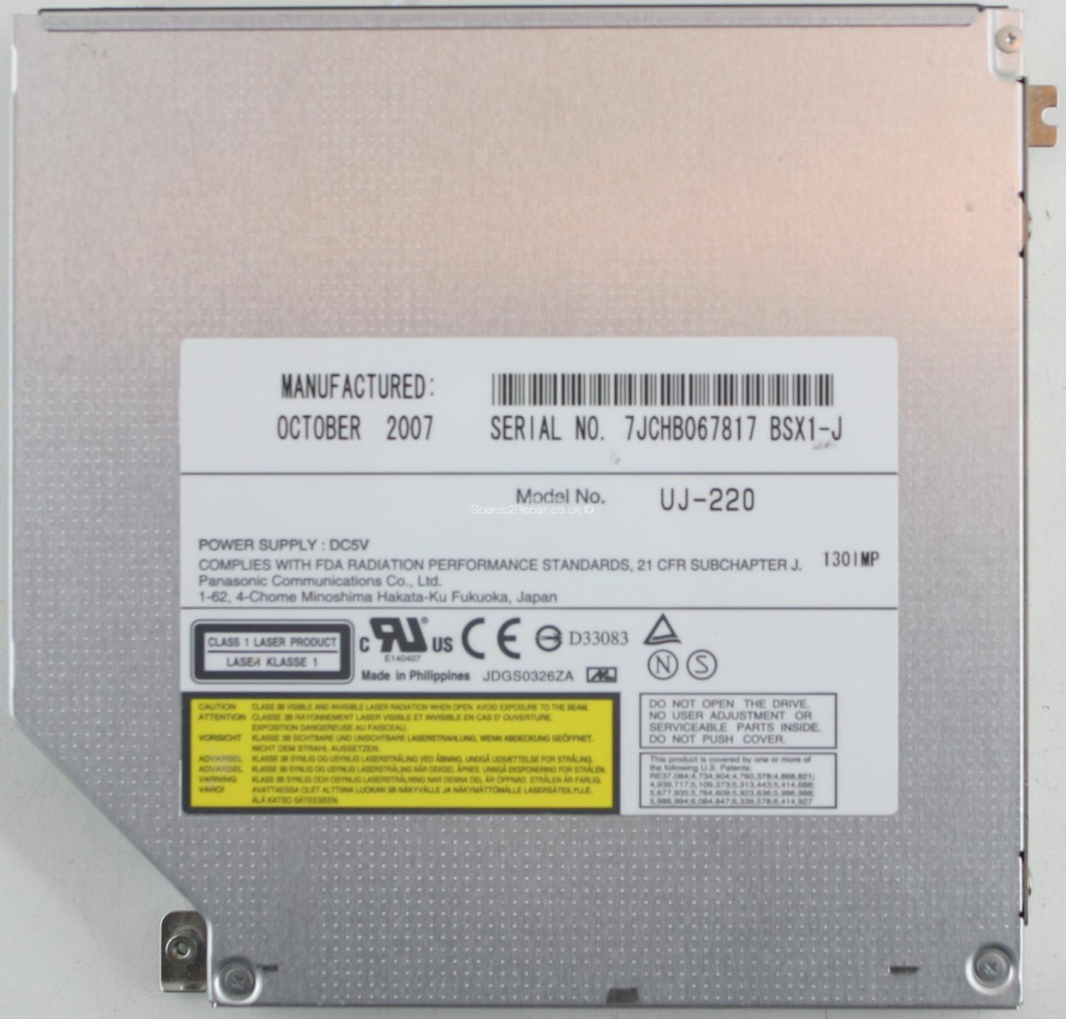 Panasonic Communications Co - BD-MLT - UJ-220 - PATA