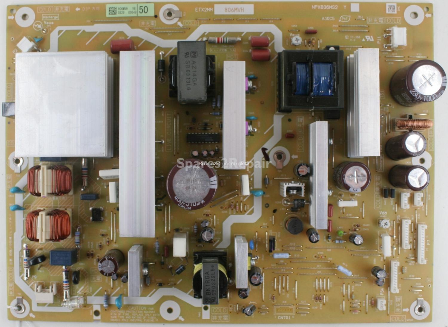 Panasonic TX-P50VT20B - PSU - NPX806MS2 - ETX2MM