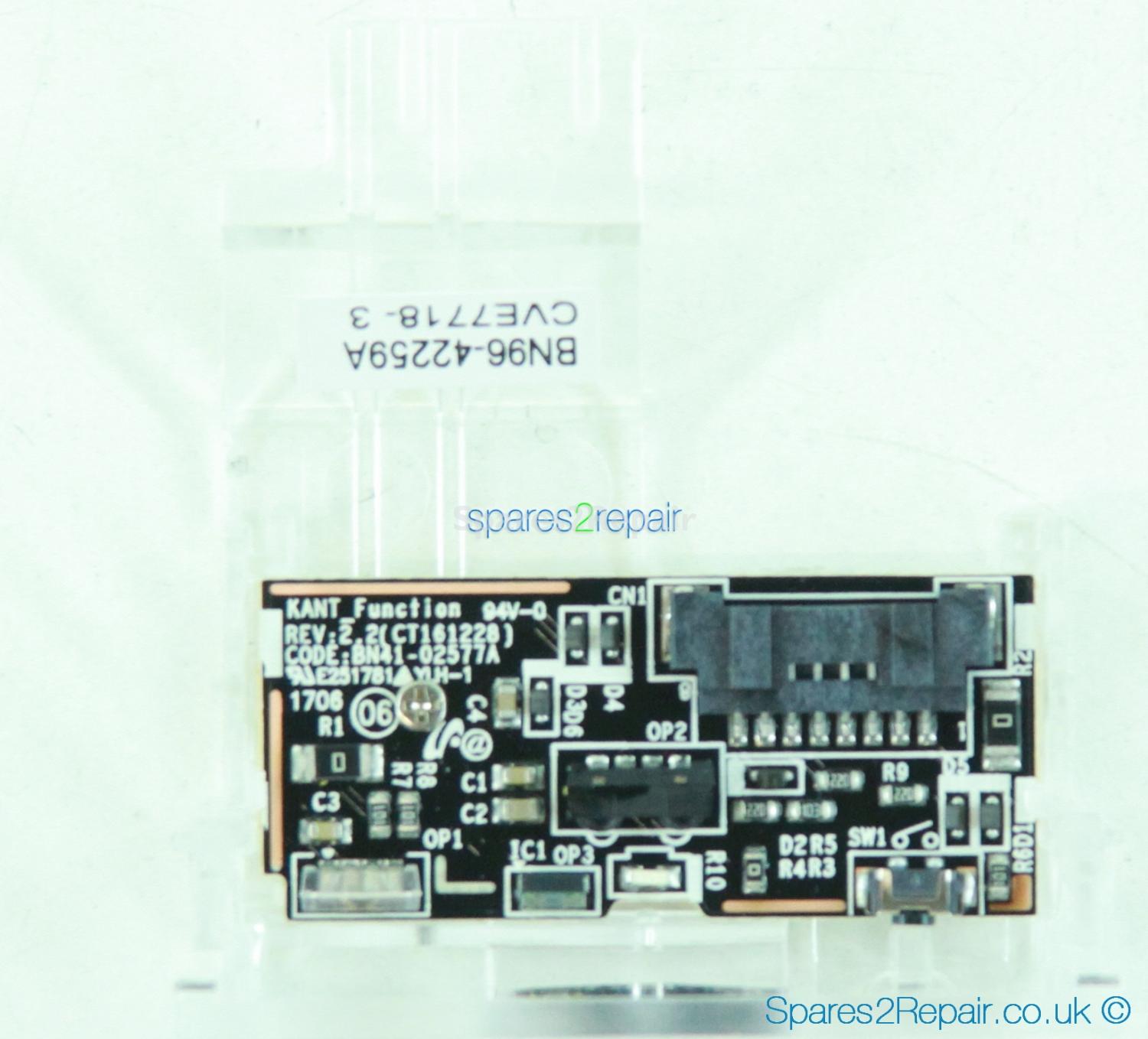 Samsung QE49Q7FAMT - Power Button & IR - BN96-42259A - BN41-02577A - REV:2.2 - CT161228