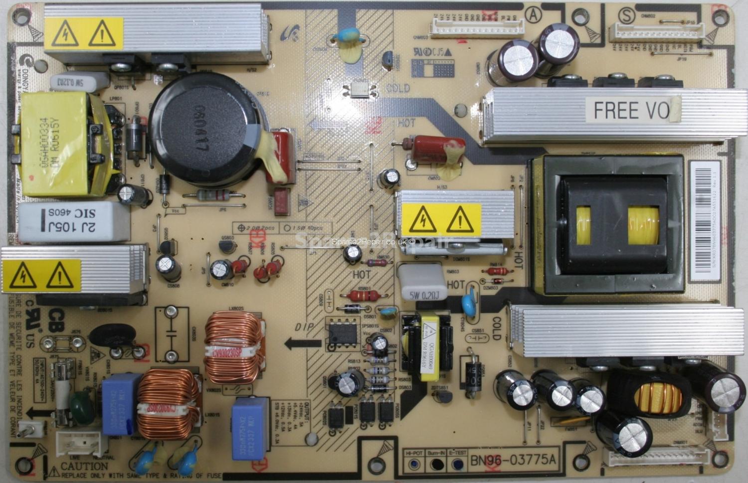 Samsung LE32R74BD - PSU - BN96-03775A Rev 1.1 - MGM32P