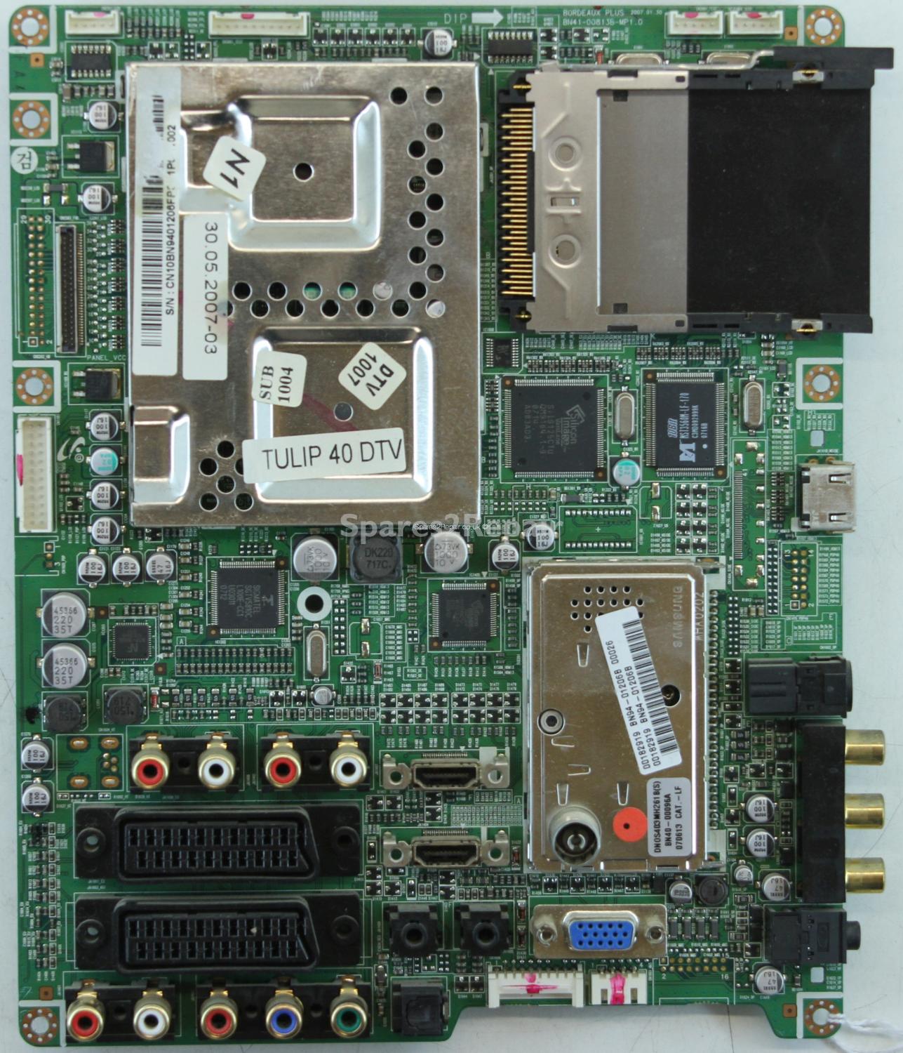 Samsung LE40M86BD - Main AV - BN94-01206B - BN94-01206F - BN41-00813B - BORDEAUX PLUS MP1.0