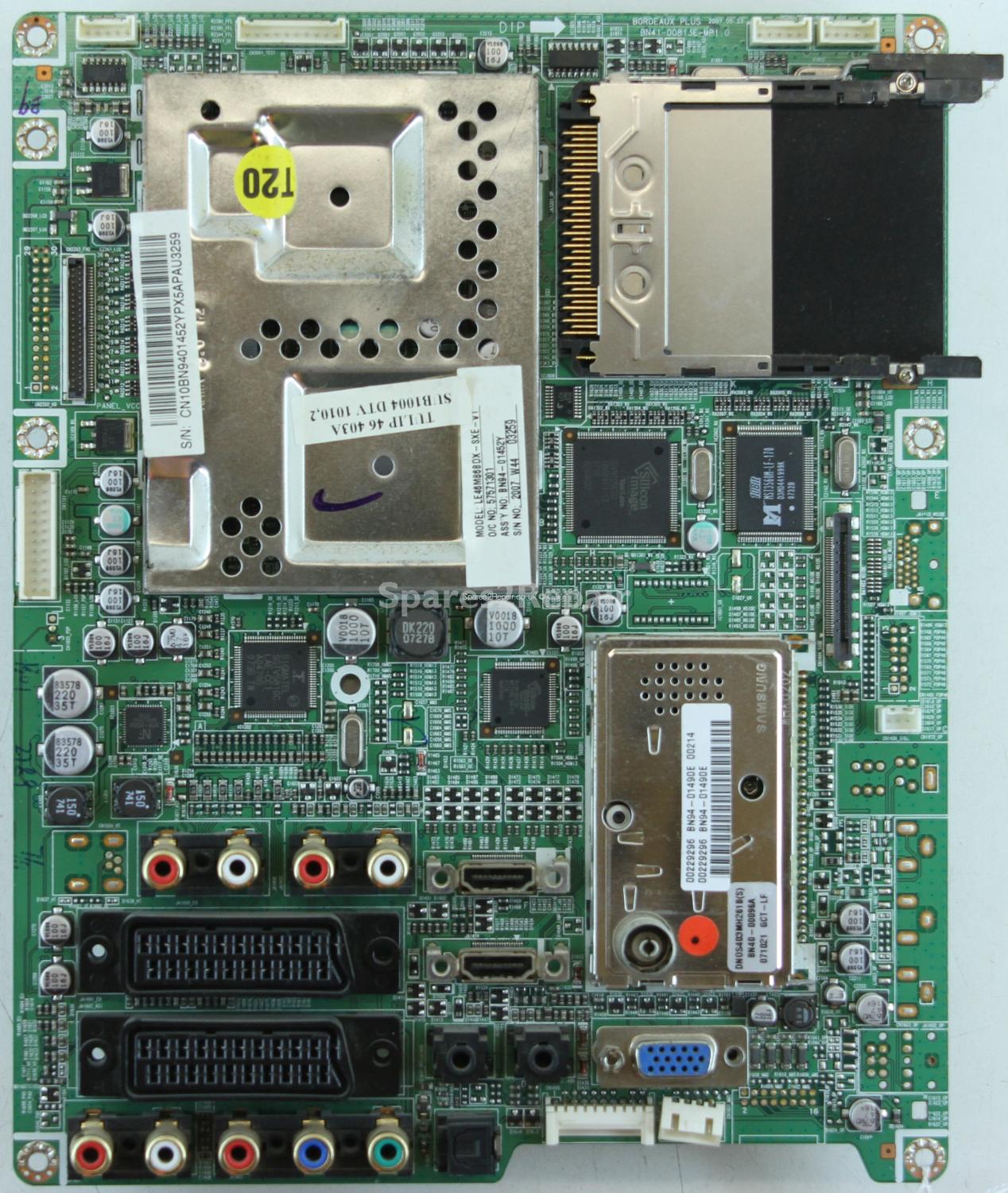 Samsung LE46M87BD - Main AV - BN41-00813E MP1.0 - BN94-01490E - BN94-01452Y - BORDEAUX PLUS