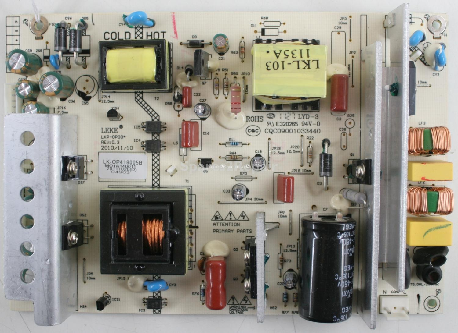 Technika LCD40-270 - PSU - LKP-0P004 - REV:0.3 - LK-OP418005B - CQC09001033440