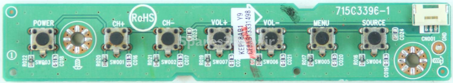 Toshiba 32AV615DB - Buttons - KEPF8AB1 - 715C3396-1