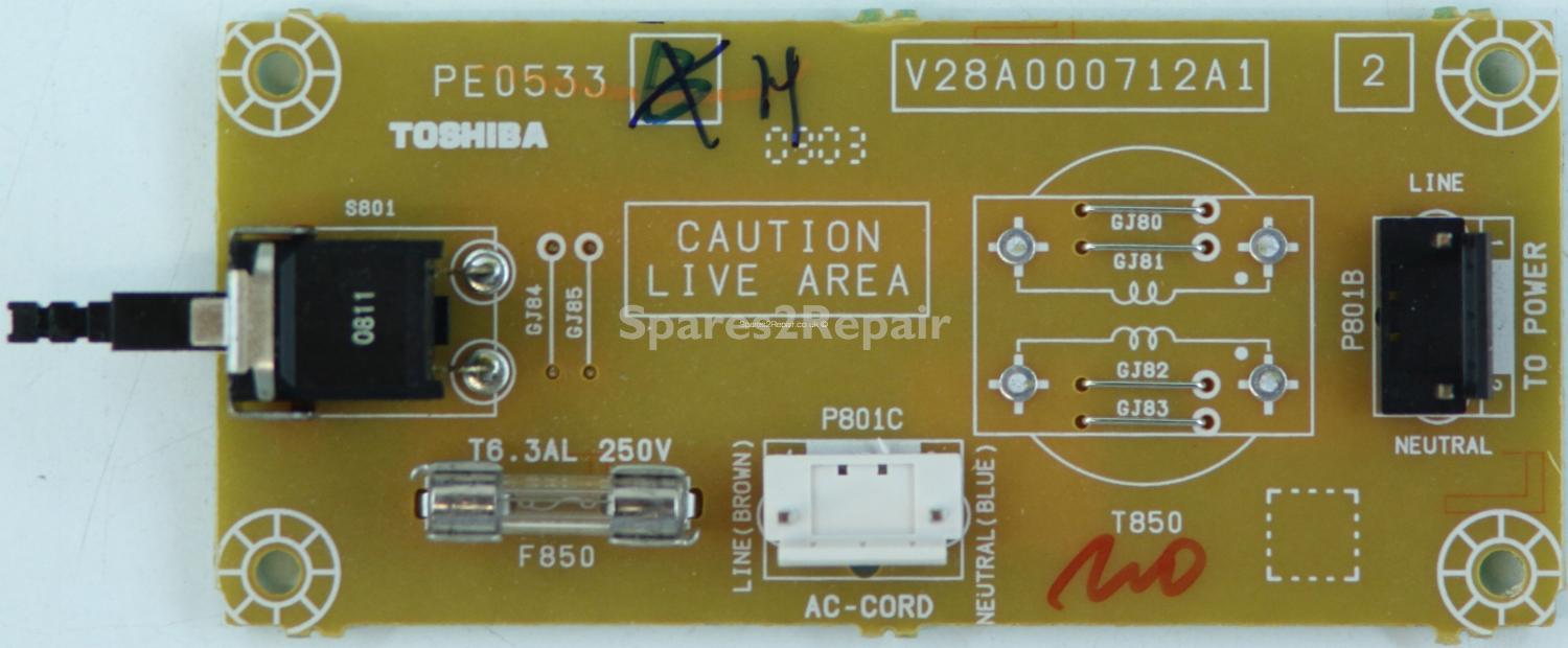 Toshiba 37AV635DB - Power Button - PE0533 H - V28A000712A1