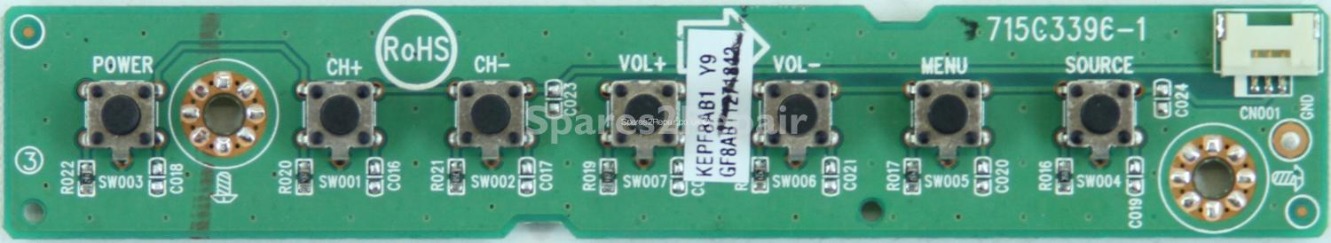 Toshiba 32AV615DB - Buttons - 715G3396-1
