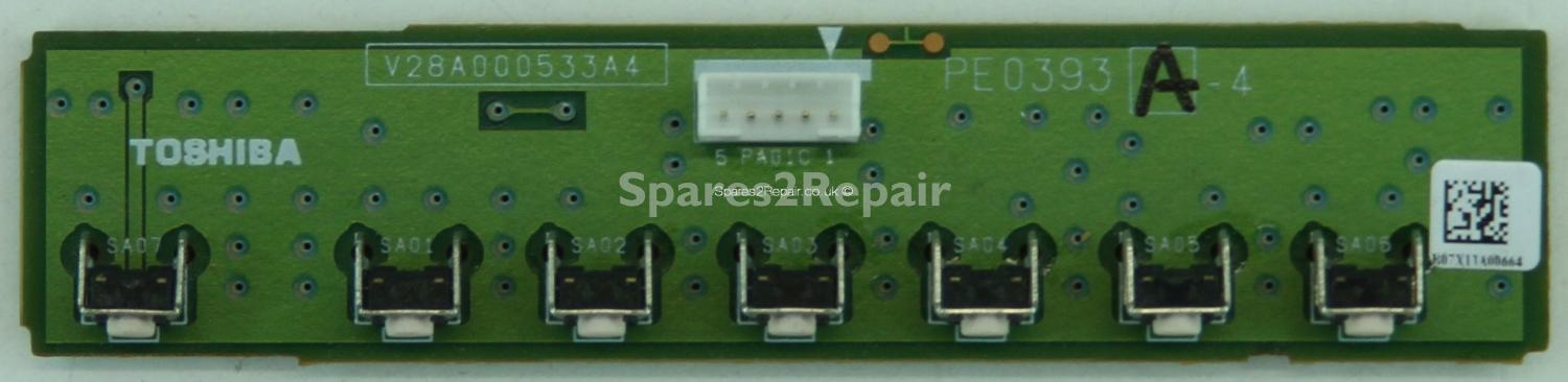 Toshiba 37C3035D - Buttons - PE0393 A-4 - V28A000533A4