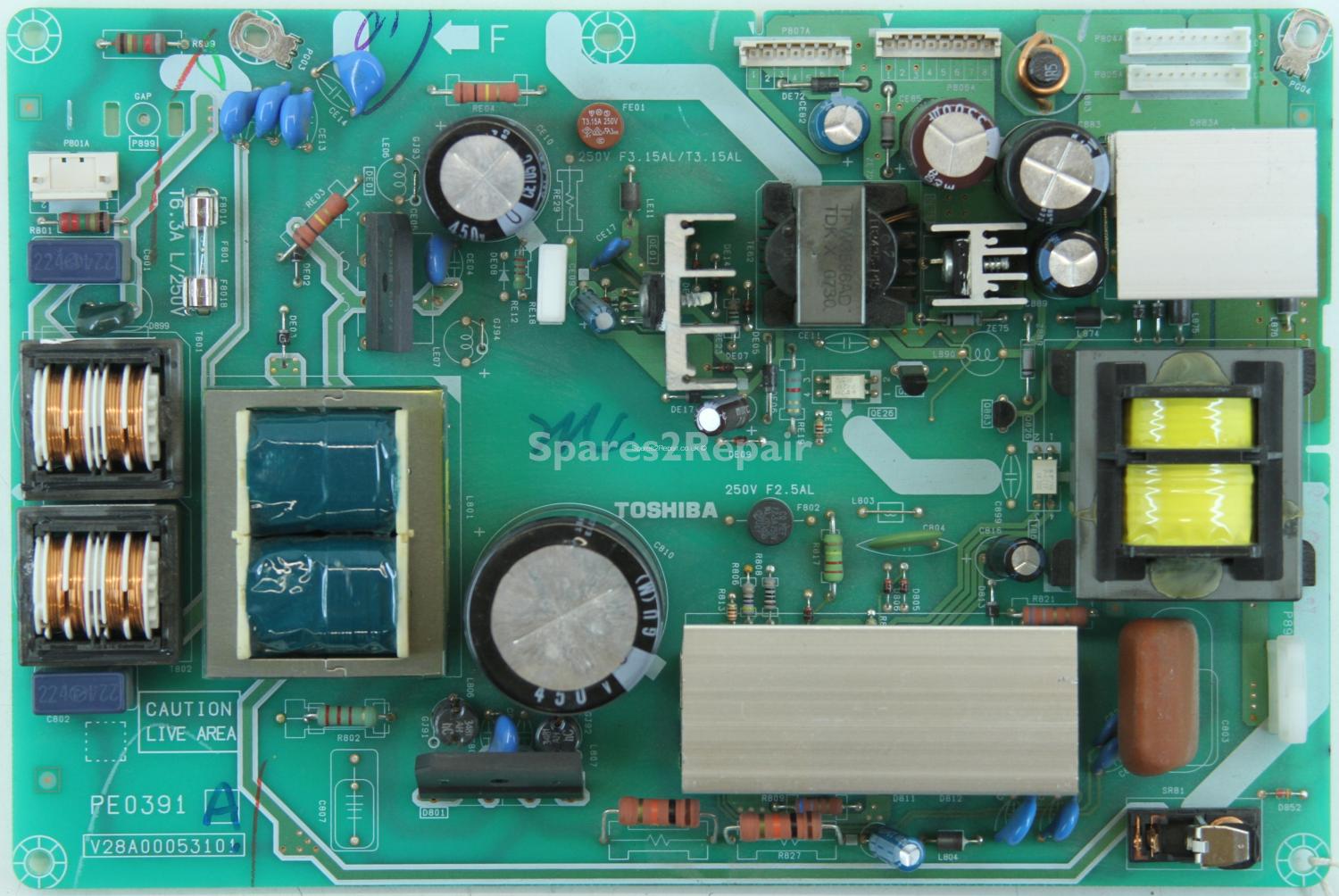 Toshiba 37C3035D PSU - PE0391 A - V28A00053101