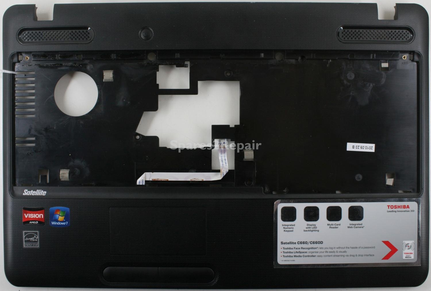 Toshiba Satellite C660D-102 - Palmrest & Touchpad (Grade A) - K000111310