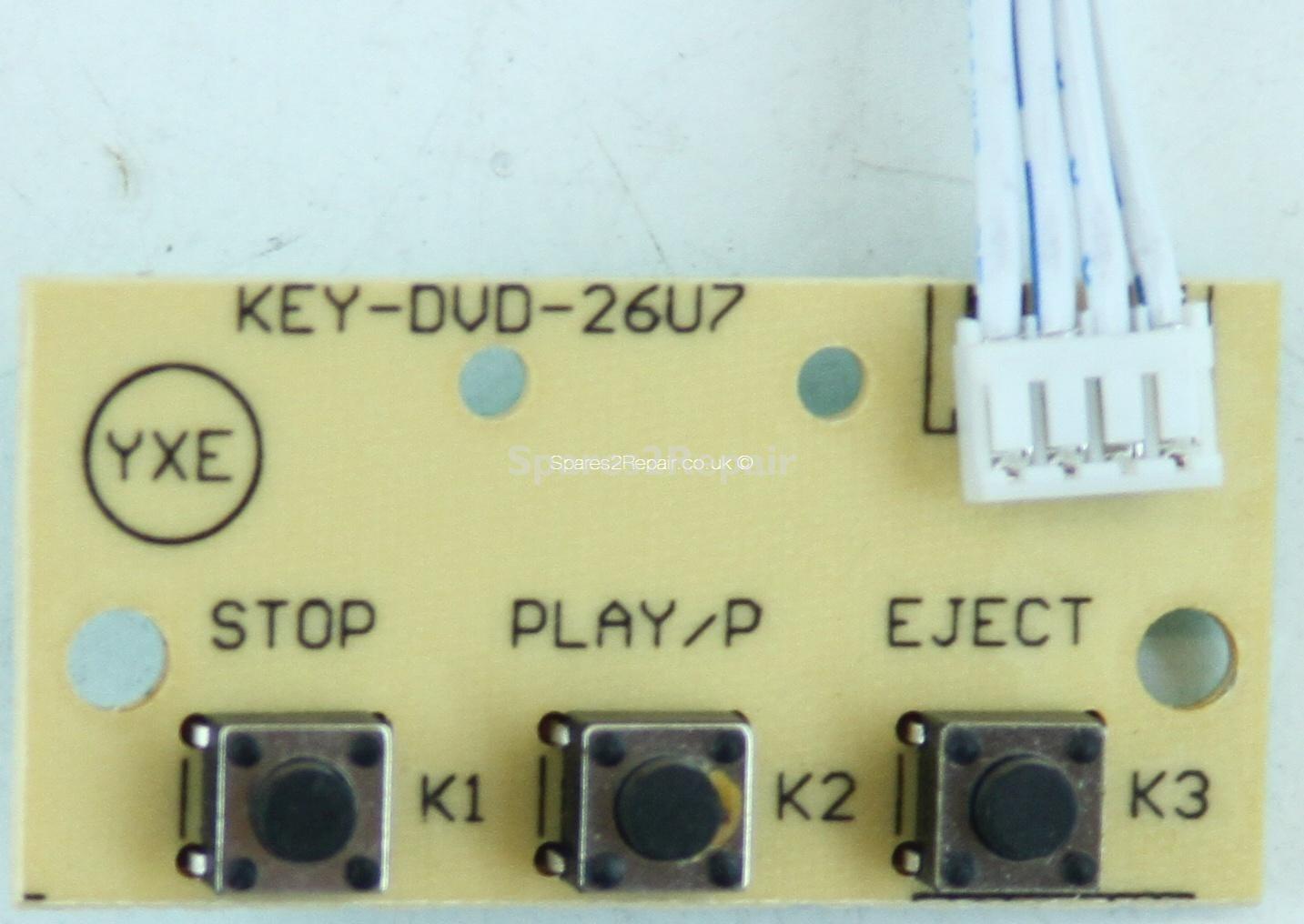 Unknown 26 Inch - DVD Buttons - KEY-DVD-26U7