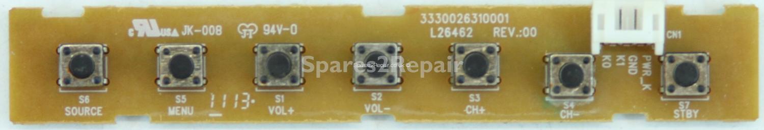 Unknown Manufacturer 32 Inch LCD TV - Buttons - 3330026310001 - REV.:00 - L26462